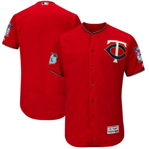 Custom Fan-Made Spring Training Scarlet 2017 Minnesota Twins Baseball Jersey Minnesota Twins 2017 Baseball Jersey