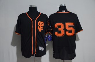 Custom Fan-Made Men San Francisco Giants #35 Black Baseball Jersey