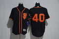 Custom Fan-Made Men San Francisco Giants #40 Black Baseball Jersey