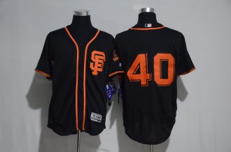 Custom Fan-Made Men San Francisco Giants #40 Black Baseball Jersey