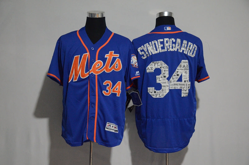 Custom Fan-Made Noah Syndergaard Spring Training New York Mets #34 2017 Baseball Jersey