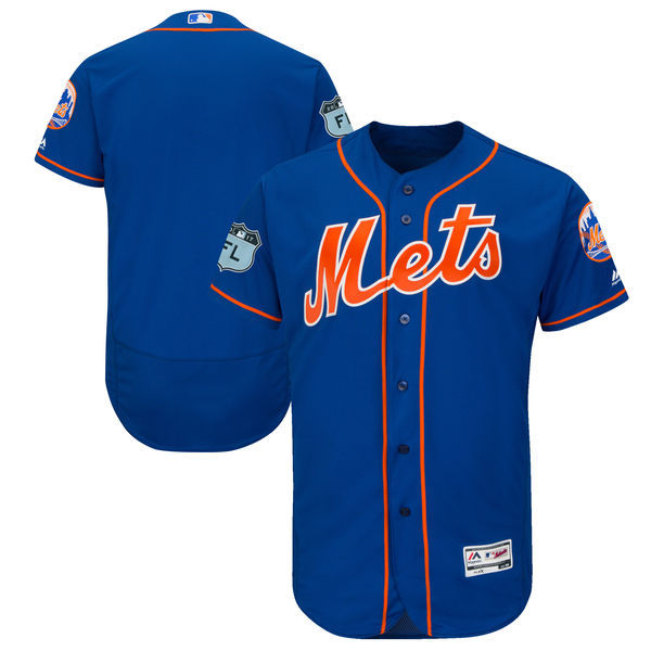 Custom Fan-Made Spring Training Royal 2017 New York Mets Baseball Jersey New York Mets 2017 Baseball Jersey