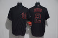 Custom Fan-Made Men York Yankee Derek Jeter Style #2 Black Baseball Jersey