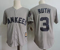Custom Fan-Made Mickey Mantle Gray Throwback New York Yankees Baseball Jersey New York Yankees Grey Throwback Baseball Jersey
