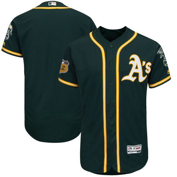 Custom Fan-Made Spring Training Green 2017 Oakland Athletics Baseball Jersey Oakland Athletics Green 2017 Baseball Jersey