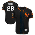 Custom Fan-Made Buster Posey Spring Training Black 2017 San Francisco Giants Baseball Jersey San Francisco Giants Black 2017 Baseball Jersey