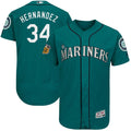 Custom Fan-Made Felix Hernandez Spring Training Aqua 2017 Seattle Mariners Baseball Jersey Seattle Mariners 2017 Baseball Jersey