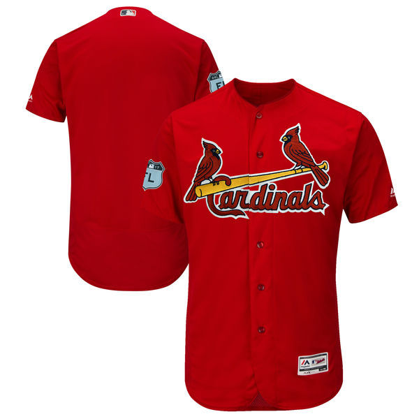 Custom Fan-Made Spring Training Scarlet 2017 St. Louis Cardinals Baseball Jersey St. Louis Cardinals 2017 Baseball Jersey