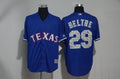 Custom Fan-Made Beltre Texas Rangers #29 Blue Baseball Jersey