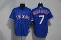 Custom Fan-Made Rodriguez Texas Rangers #7 Blue Baseball Jersey