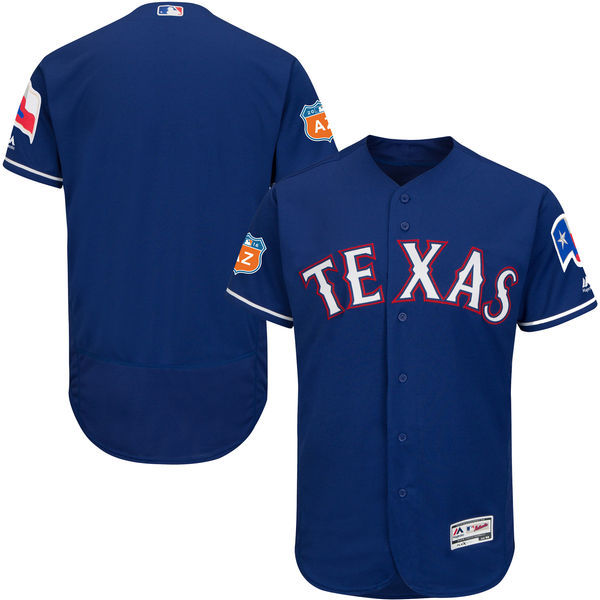 Custom Fan-Made Spring Training Royal 2017 Texas Rangers Baseball Jersey Texas Rangers 2017 Baseball Jersey