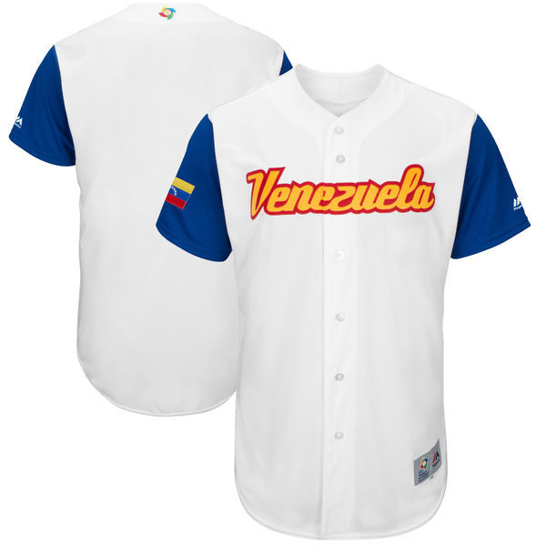 Custom Fan-Made Men Venezuela White 2017 Baseball Jersey Style White 2017 Baseball Jersey