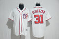 Custom Fan-Made Scherzer Washington Nationals #31 White 2017 Baseball Jersey
