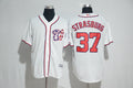 Custom Fan-Made Strasbur Washington Nationals #37 White 2017 Baseball Jersey