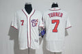 Custom Fan-Made Turner Washington Nationals #7 White 2017 Baseball Jersey