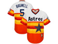 Custom Fan-Made Jeff Bagwell Multi Houston Astros #5 Orange 2017 Baseball Jersey