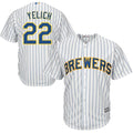 Custom Fan-Made Men's Christian Yelich White Milwaukee Brewers Baseball Jersey Milwaukee Brewers White Baseball Jersey