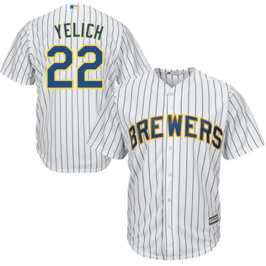 Custom Fan-Made Men's Christian Yelich White Milwaukee Brewers Baseball Jersey Milwaukee Brewers White Baseball Jersey