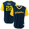 Custom Fan-Made Men's Christian Yelich Yellow 2018 Milwaukee Brewers Baseball Jersey Milwaukee Brewers Yellow 2018 Baseball Jersey