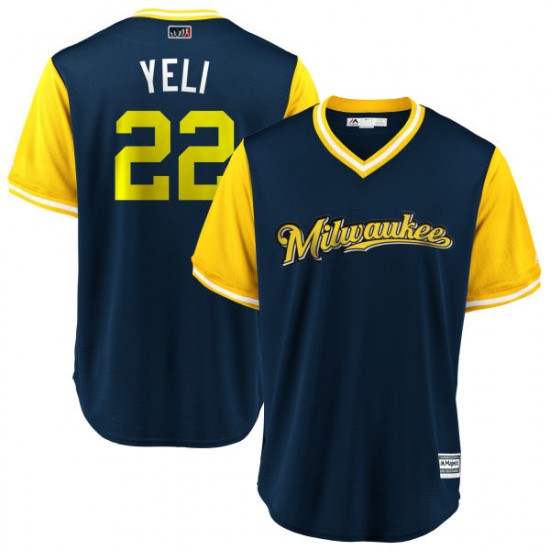 Custom Fan-Made Men's Christian Yelich Yellow 2018 Milwaukee Brewers Baseball Jersey Milwaukee Brewers Yellow 2018 Baseball Jersey