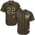 Custom Fan-Made Christian Yelich Green Milwaukee Brewers Baseball Jersey Milwaukee Brewers Green Service Edition Baseball Jersey