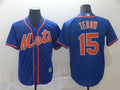 Custom Fan-Made Tim Tebow New York Mets #15 Blue Baseball Jersey