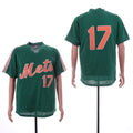 Custom Fan-Made Keith Hernandez New York Mets #17 Green Throwback Baseball Jersey