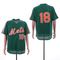 Custom Fan-Made Darryl Strawberry New York Mets #18 Green Throwback Baseball Jersey
