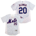 Custom Fan-Made Pete Alonso New York Mets #20 White Baseball Jersey