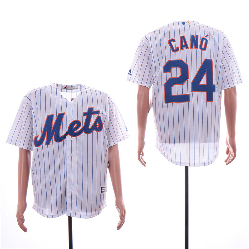 Custom Fan-Made Robinson Cano New York Mets #24 White Baseball Jersey
