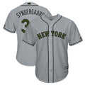 Custom Fan-Made Noah Syndergaard New York Mets #3 Grey 2018 Baseball Jersey