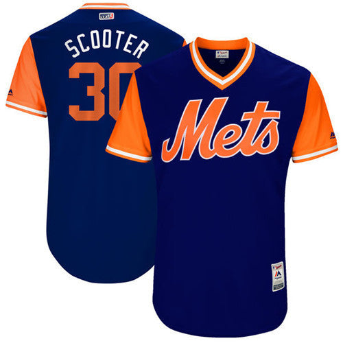 Custom Fan-Made Michael Conforto Scooter New York Mets #30 2017 Baseball Jersey