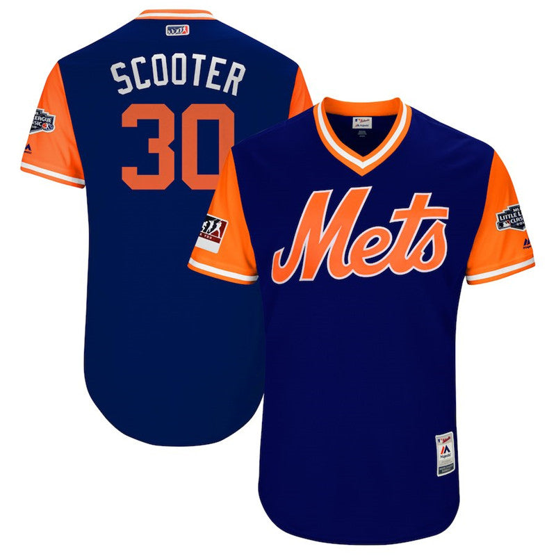 Custom Fan-Made Michael Conforto Scooter New York Mets #30 2018 Baseball Jersey