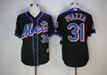 Custom Fan-Made Mike Piazza New York Mets #31 Black Baseball Jersey