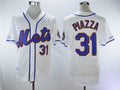 Custom Fan-Made Mike Piazza New York Mets #31 White Throwback Baseball Jersey