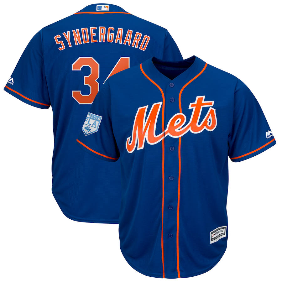 Custom Fan-Made Noah Syndergaard Spring Training New York Mets #34 2019 Baseball Jersey