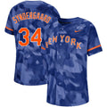 Custom Fan-Made Noah Syndergaard Camo New York Mets #34 Baseball Jersey
