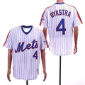 Custom Fan-Made Lenny Dykstra New York Mets #4 White Throwback Baseball Jersey