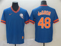 Custom Fan-Made Jacob Degrom New York Mets #48 Throwback Baseball Jersey
