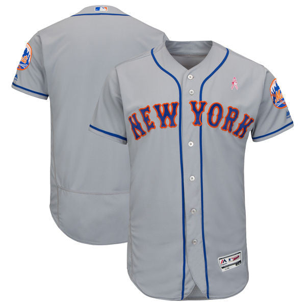 Custom Fan-Made Gray 2018 New York Mets Baseball Jersey New York Mets Grey 2018 Baseball Jersey