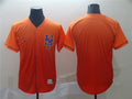 Custom Fan-Made Orange New York Mets Baseball Jersey New York Mets Orange Baseball Jersey