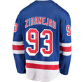 NY.Rangers #93 Mika Zibanejad Fanatics Branded Premier Breakaway Player Jersey Blue Stitched American Hockey Jerseys
