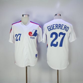 Custom Fan-Made Montreal Vladimir Guerrero Style #27 Throwback Baseball Jersey