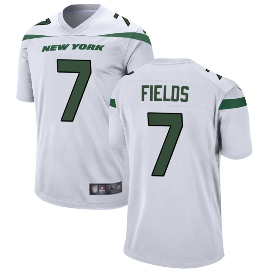 NY.Jets #7 Justin Fields Player White Replica Game Football Jerseys