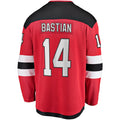 NJ.Devils #14 Nathan Bastian Fanatics Branded Home Breakaway Player Jersey Red Stitched American Hockey Jerseys