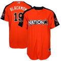 Custom Fan-Made Charlie Blackmon Run Derby Style #19 Orange 2017 All-Star Edition Baseball Jersey