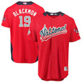 Custom Fan-Made Charlie Blackmon Run Derby Style #19 Red 2018 All-Star Edition Baseball Jersey