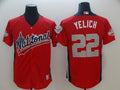 Custom Fan-Made Christian Yelich Run Derby Style #22 Red 2018 All-Star Edition Baseball Jersey