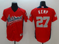 Custom Fan-Made Matt Kemp Run Derby Style #27 Red 2018 All-Star Edition Baseball Jersey
