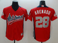 Custom Fan-Made Nolan Arenado Run Derby Style #28 Red 2018 All-Star Edition Baseball Jersey